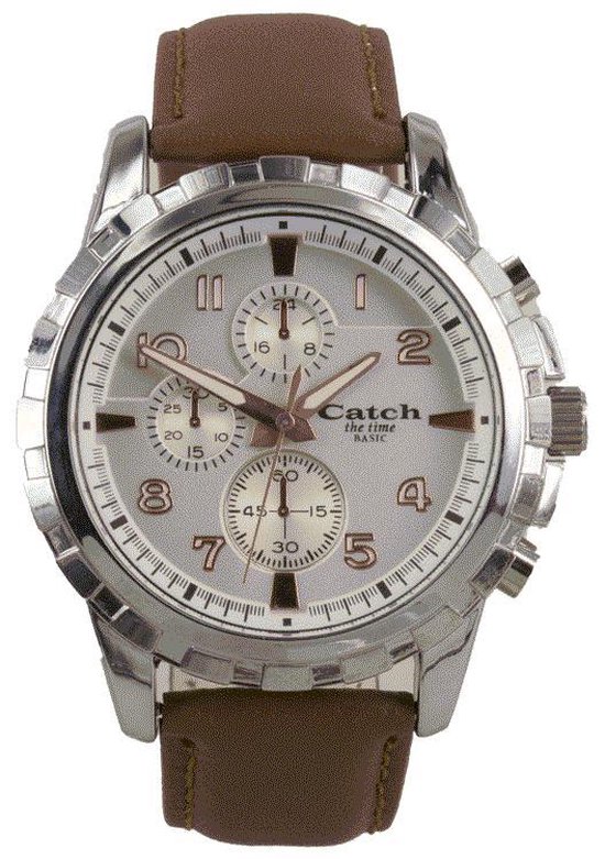 Catch® the time heren horloge basic serie 45 mm doorsnede