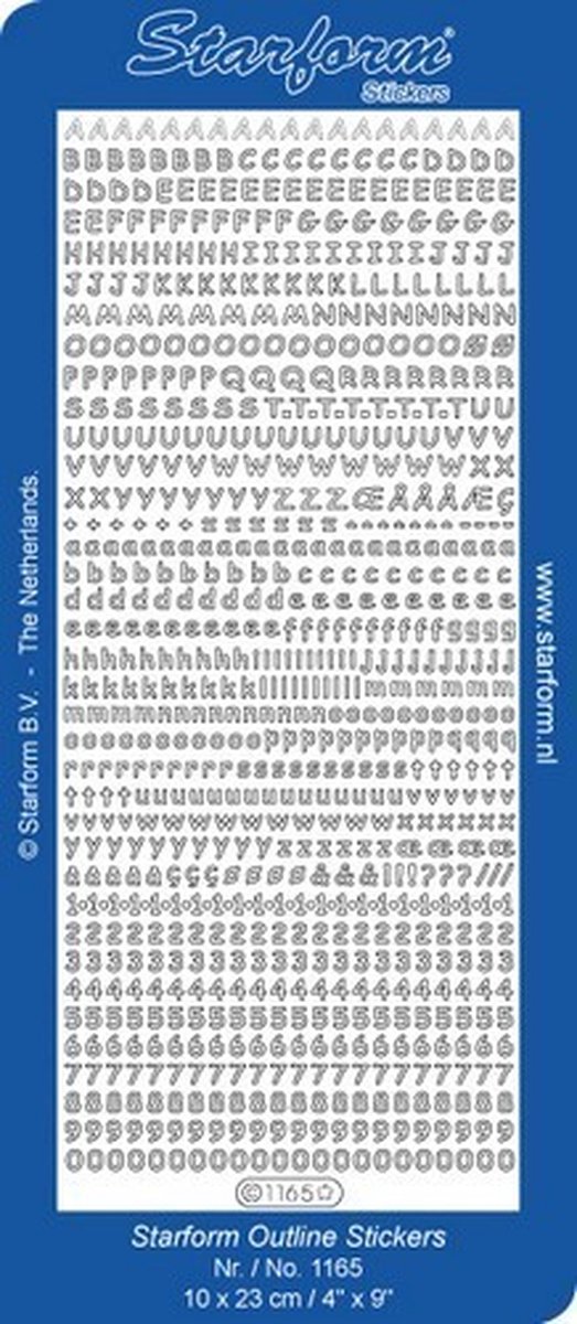 Starform Outline Sticker, Goud, 1165