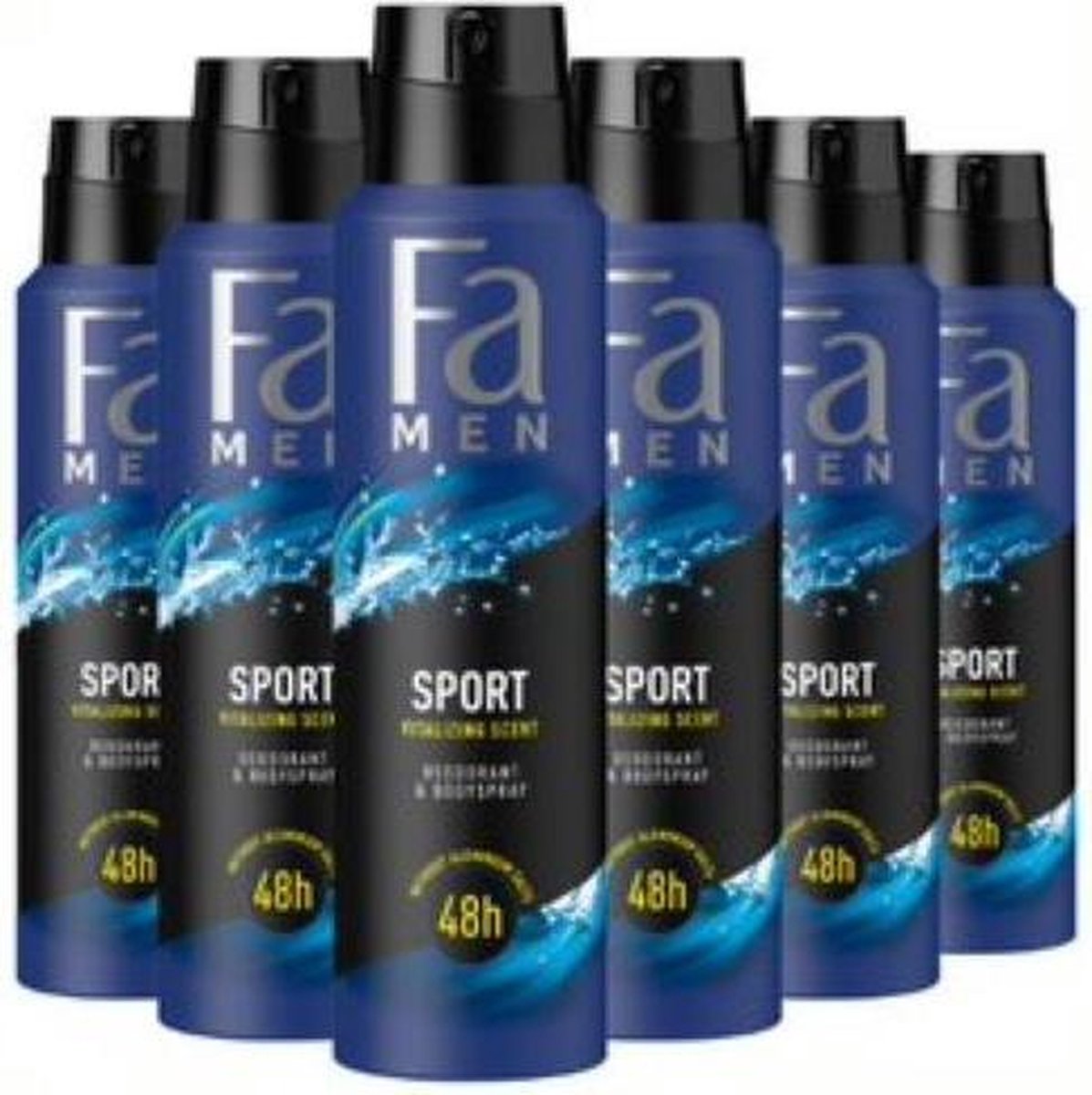 Fa Men Sport - Deodorant Spray - Voordeelverpakking - 6 x 150 ml - Fa