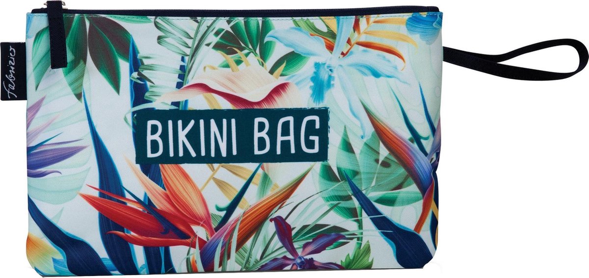 Fabrizio Toilettas Bikini Bag Dames 30 Cm Polyester Blauw/wit | bol.com