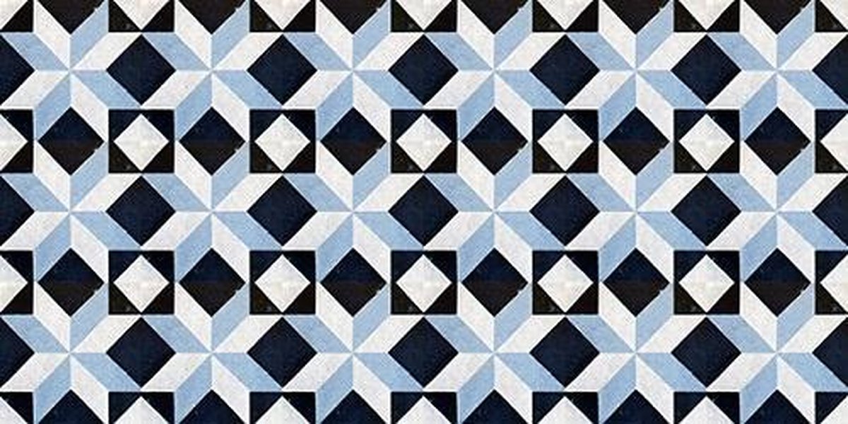 Crearreda Tegelsticker Blue Marble 60 X 120 Cm Blauw/zwart/wit