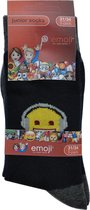 Emoji jongenssokken- Multipack 2x 3 paar kousen - maat 35/38 - leuke smiley print - multicolor