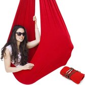 TBG™-Hangmatten-Vliegende yogahangmat Zintuiglijke hangmat voor kinderen of volwassenen-Verstelbare-Red