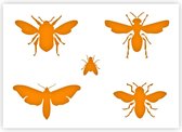 QBIX Insecten Sjabloon - A3 Formaat - Kunststof - Stencil