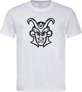 Wit T-shirt met Zwarte “ Loki Logo “ print maat XXXXL