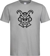 Grijs T-shirt met Zwarte “ Loki Logo “ print maat S