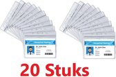 ID badgehouders naamkaarthouders transparant 20 stuks / Hoesjes voor pasjes en kaarten / ID hoesjes / kunststof ID-houder