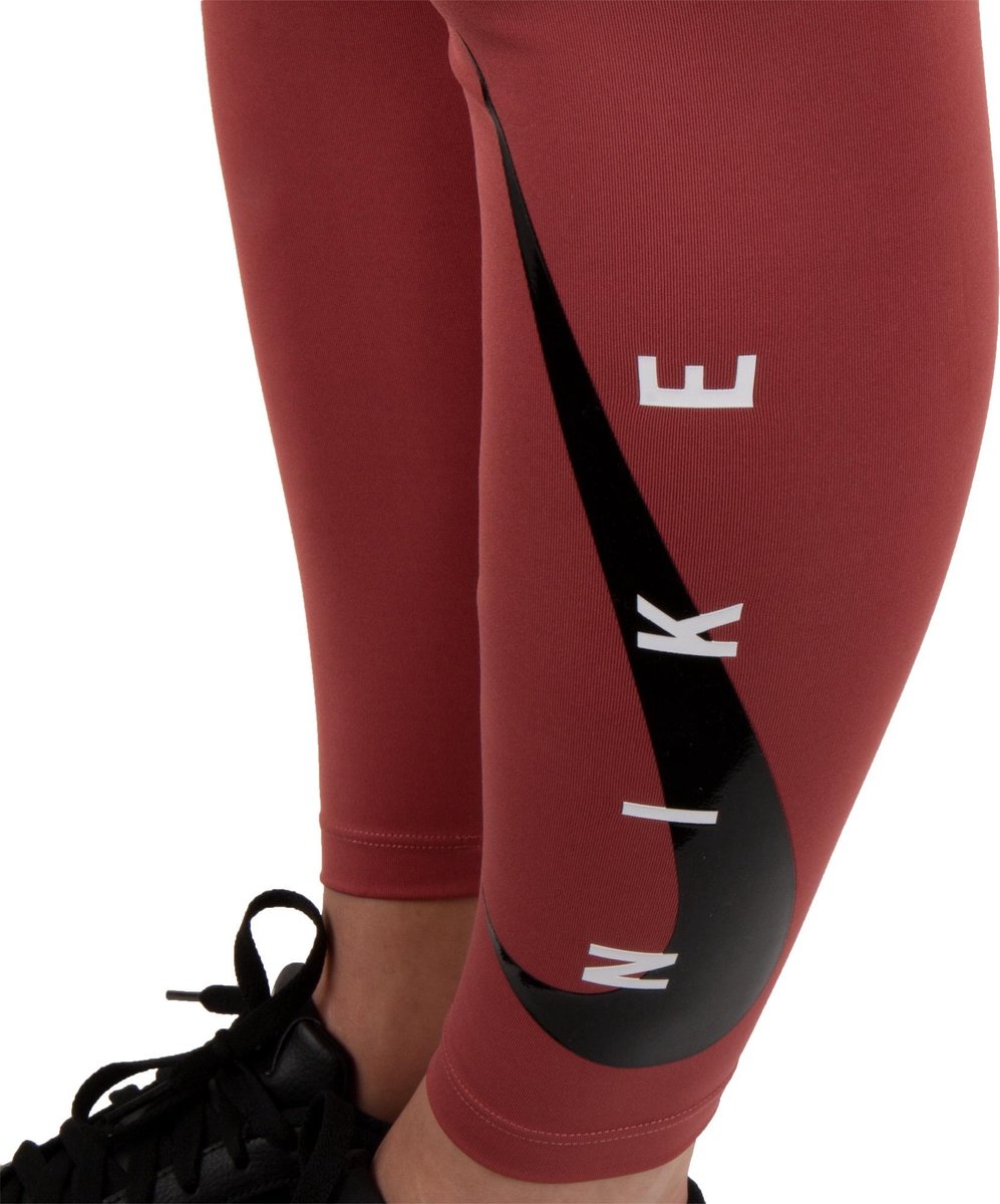 Nike Nike Swoosh Run Tight Sportlegging - Maat L - Vrouwen - rood - zwart -  wit | bol.com