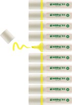 edding EcoLine 24 Markeerstift - 10 gele stiften - Beitelvormige Punt - Schrijfdikte van 2-5 mm