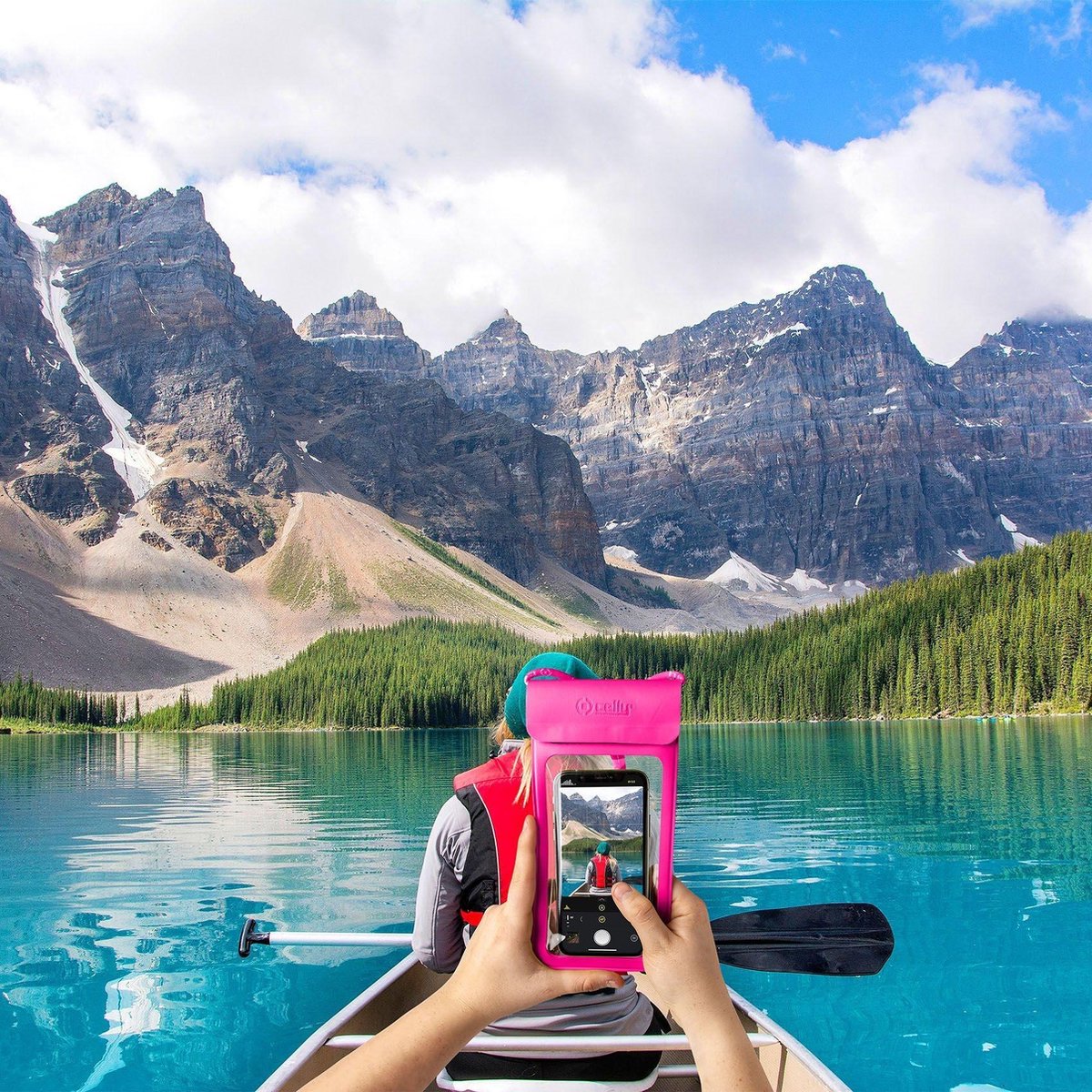 Splashbag Beschermhoes XL voor Smartphone, Roze - Celly