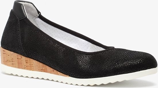 Hush Puppies leren dames pumps met sleehak - Zwart - Maat 37 | bol.com