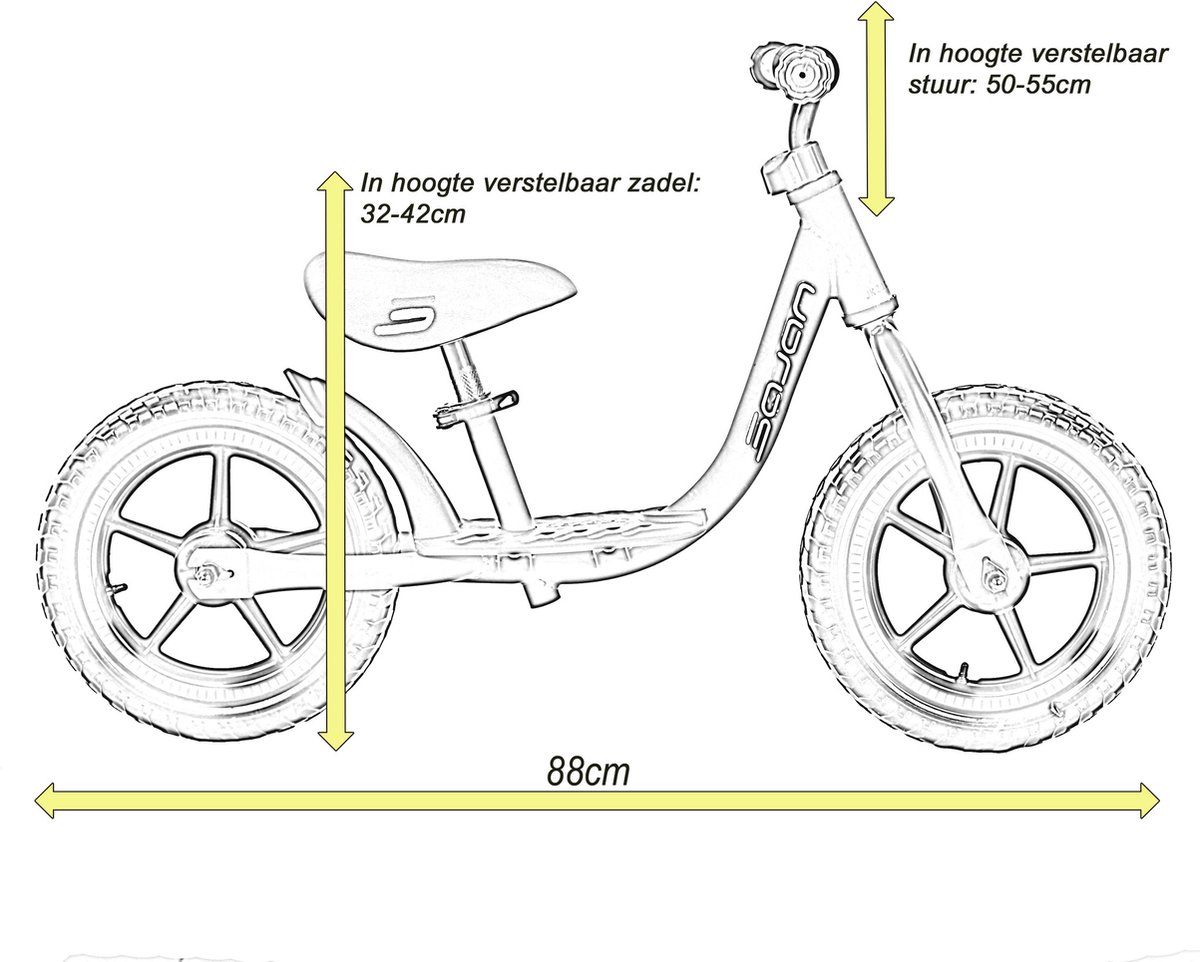 2Cycle Loopfiets - Balance Bike - Jongens en Meisjes - Loopfiets 2 Jaar - Buitenspeelgoed - Mat-Roze — afbeelding 8