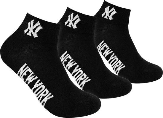 New York Yankees - 3-Pack Quarter Socks - Zwart - Algemeen - taille 27 - 30