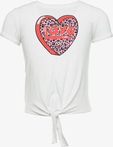 TwoDay geknoopt meisjes T-shirt - Wit - Maat 110/116
