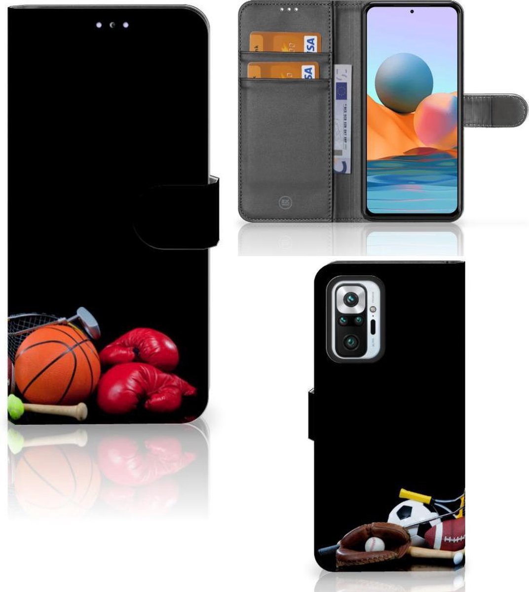 Xiaomi Redmi Note 10 Pro Wallet Case met Pasjes Sports