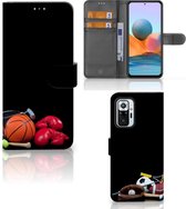 GSM Hoesje Xiaomi Redmi Note 10 Pro Bookcover Ontwerpen Voetbal, Tennis, Boxing… Sports