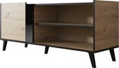 TV-Meubel Fresh - Eiken - Zwart - 120 cm