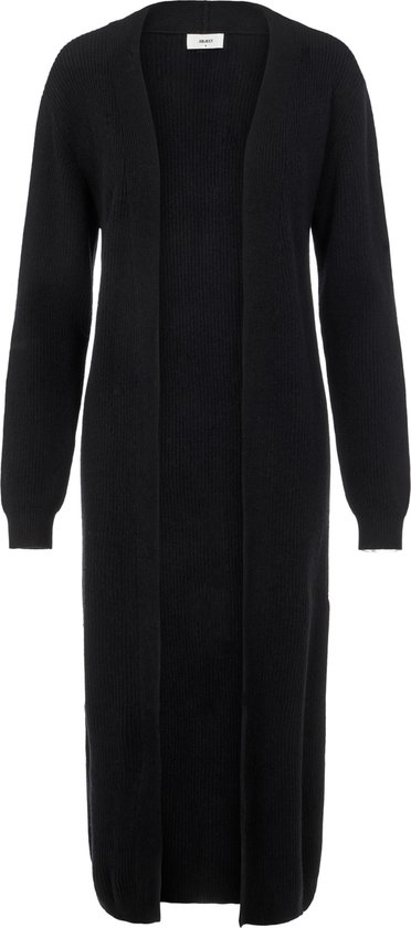 Object Malena L/s Knit Long Cardigan Truien & vesten Dames - Sweater - Hoodie - Vest- Zwart - Maat S