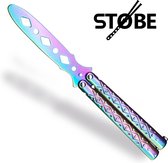 STOBE ORIGINALS butterfly knife - vlindermes trainer rainbow (BOT) balisong trainer