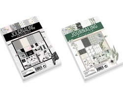 Craft Sensations Journaling - vul je dagboek  - 2 boekjes met 24 vellen, dubbelzijdig bedrukt | bullet journal |  planner | stickers