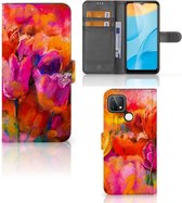 Coque pour téléphone portable OPPO A15 Cover avec texte Tulipes