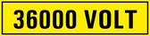 36000 volt sticker 60 x 15 mm