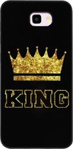 - ADEL Siliconen Back Cover Softcase Hoesje Geschikt voor Samsung Galaxy J4 Plus - King Koning