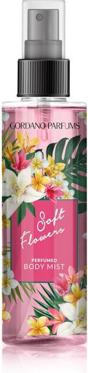 Gordano Parfums - Body Mist Soft Flowers – 200 ml – Verfrissende Body Spray – Bloemige Geur