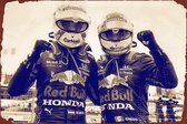 Max Verstappen - Checo Perez - metalen poster - bord- Formule 1 - redbull - red bull racing - red bull - Redbull racing - Max Verstappen - Verstappen - F1 2021 - F1 - mancave