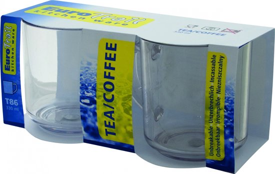 Eurotrail Theeglas - 330 ml - 2 st. - Transparant — afbeelding 4
