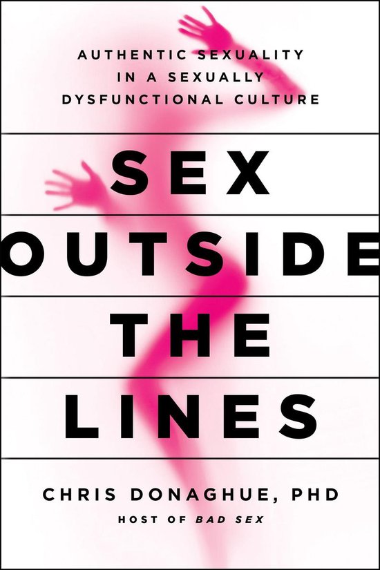Boek "Sex Outside the Lines" met gestileerde roze menselijke figuur.