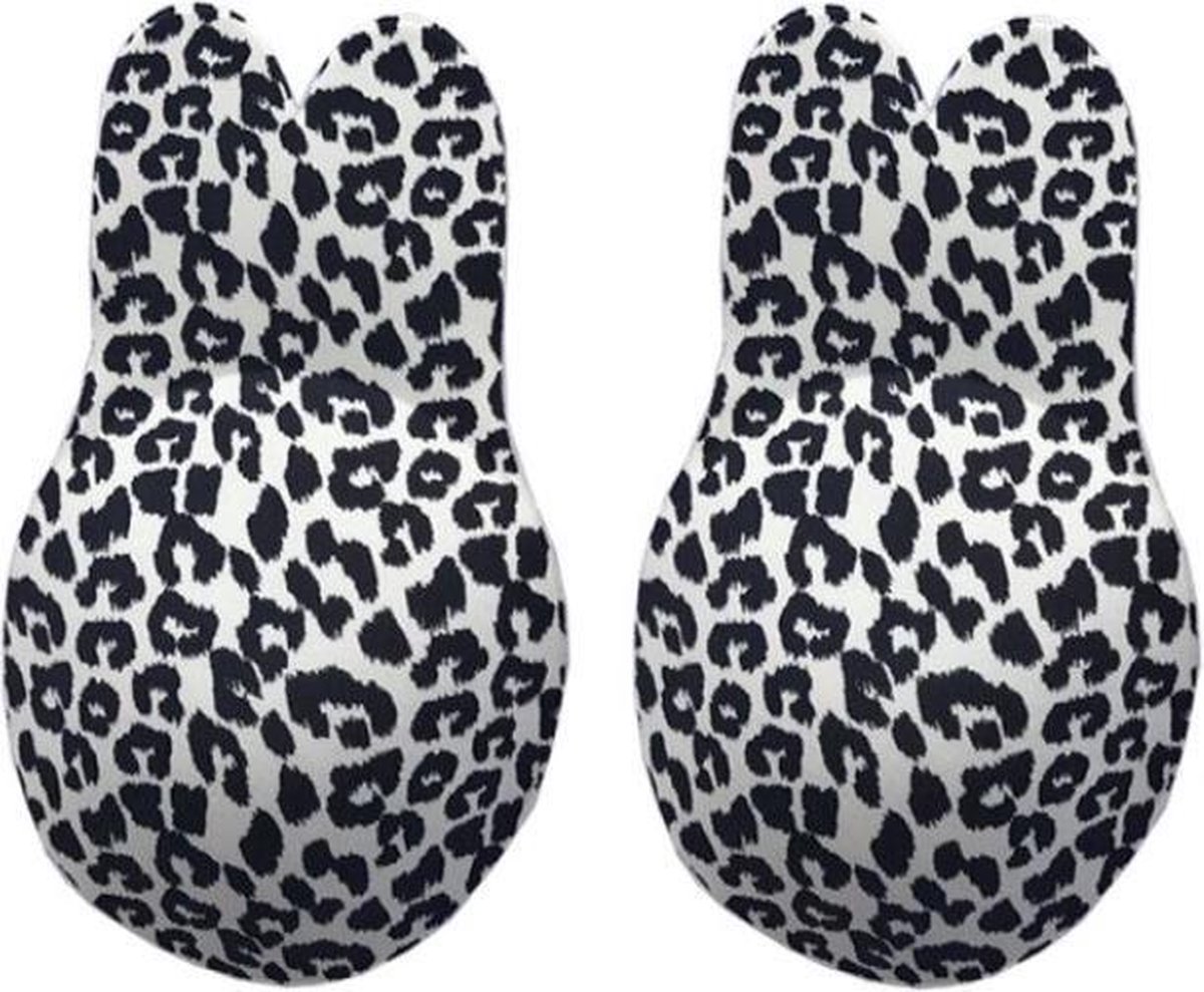 New Age Devi - Strapless BH - Plakbeha - Push Up - Onzichtbaar, Herbruikbaar en Liftend - Luipaard print Light M Plak BH