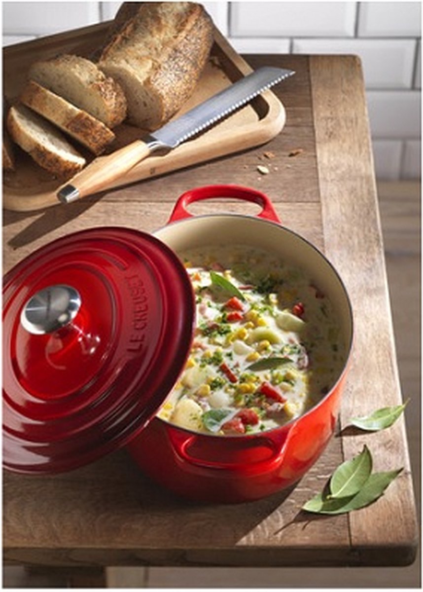 Le Creuset Ovale braad-/ stoofpan  13,9L - 40cm Kersenrood