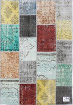 Vloerkleed Vintage 158x233 cm Handgeknoopt Patchwork Tapijt tapijten woonkamer