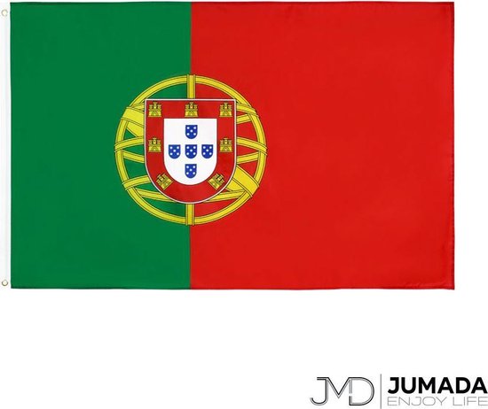 Jumada's Portugese Vlag - Flag of Portugal - Vlag Portugal - Vlaggen - Polyester - 150 x 90 cm