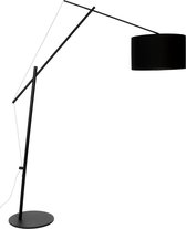 Nancy's Show Low Floor Lamp - Modern - Zwart - Polyester, IJzer, Katoen - 168 cm x 50 cm x 210 cm