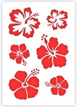 QBIX Aloha Fleurs Template - Format A4 - Plastique - Pochoir