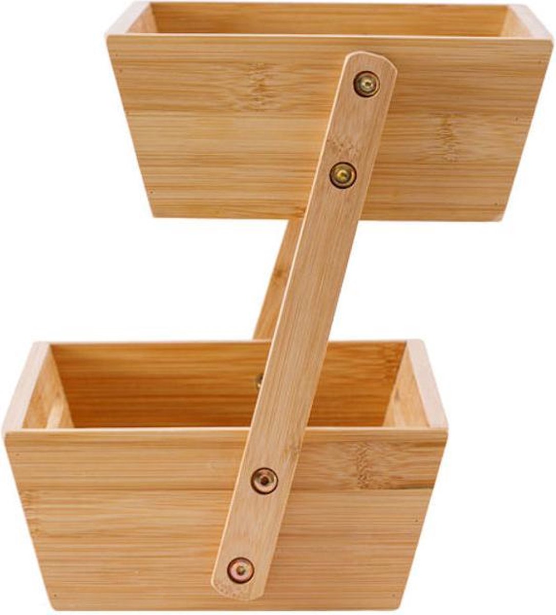 Tiali Fruitetagère met 2 etages, bamboe, hout voor extra