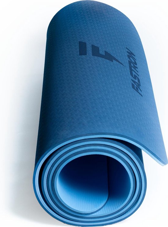 Fitnessmat antislip | Yoga Mat | Trainingsmat | Blauw | 8mm | Youngfits.nl  | bol.com
