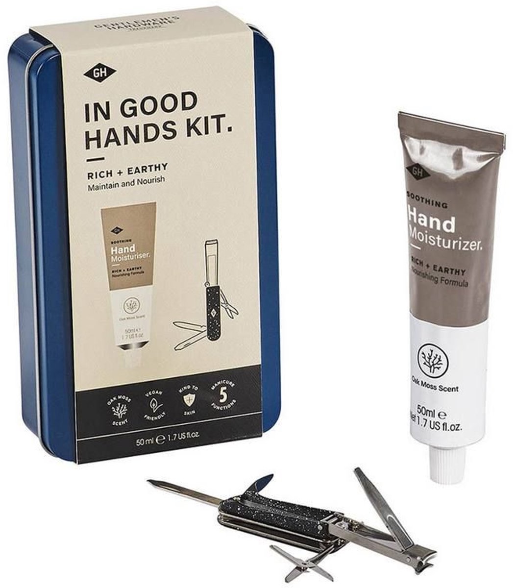 Gentlemen's Hardware Handverzorging Kit Manicure tool en Handcrème in Cadeau Blik