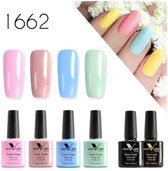 DW4Trading® Gel nagellak kleur 1662 uv led lucht drogend set van 6 stuks