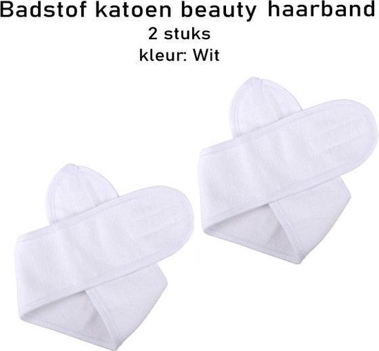 Verstelbaar Badstof Haarband - Haarband Beauty gezichtsverzorging - Hoofdband - | bol.com