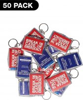 Key Rings- Break In Case Of Emergency - 50 pack - Condoms - Funny Gifts & Sexy Gadgets