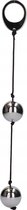Heavy Metal Duospheres Balls - Silver - Anal Beads -