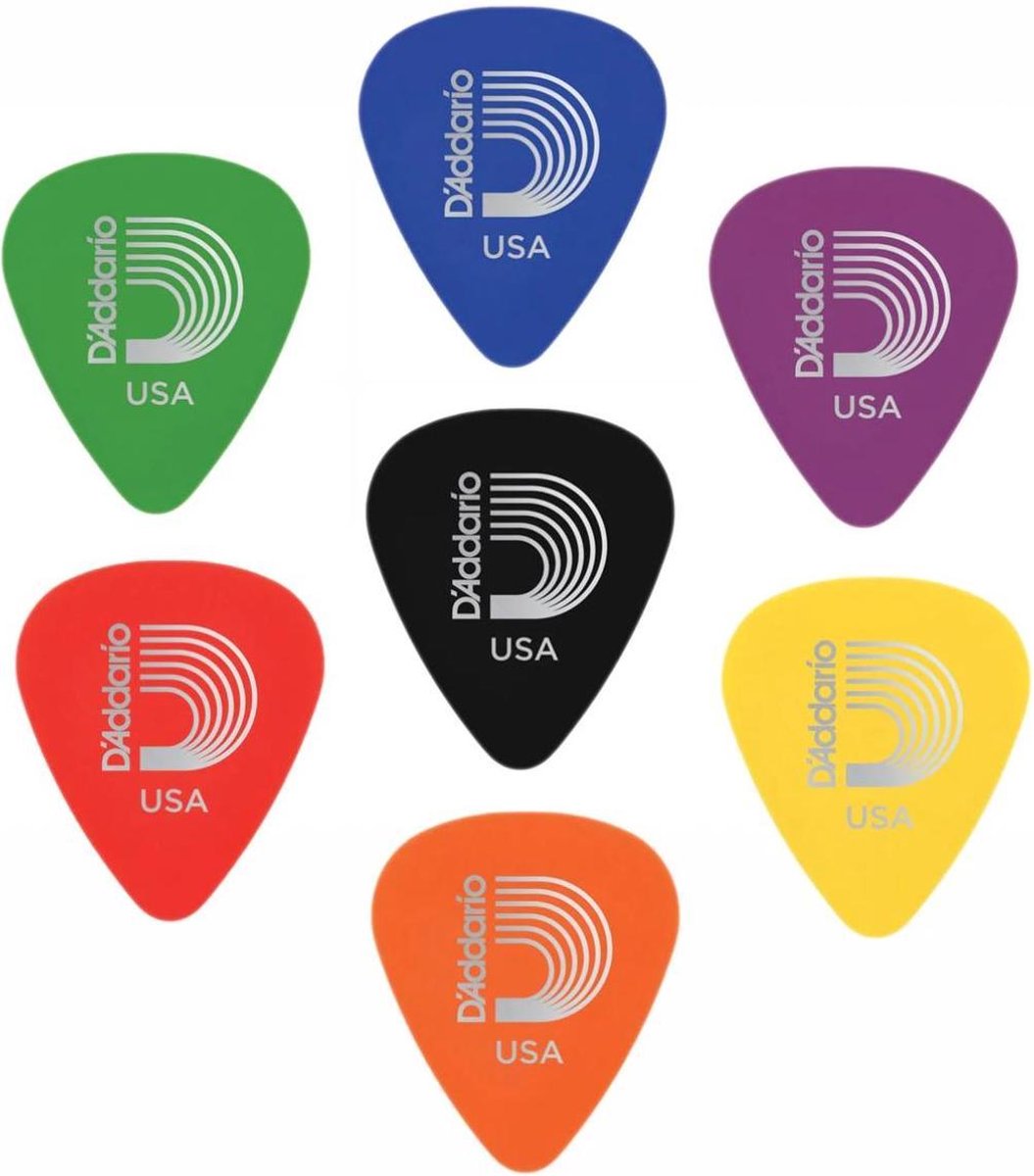 D'Addario Duralin plectrum SET 0.50 mm - 1.50 mm 7-pack