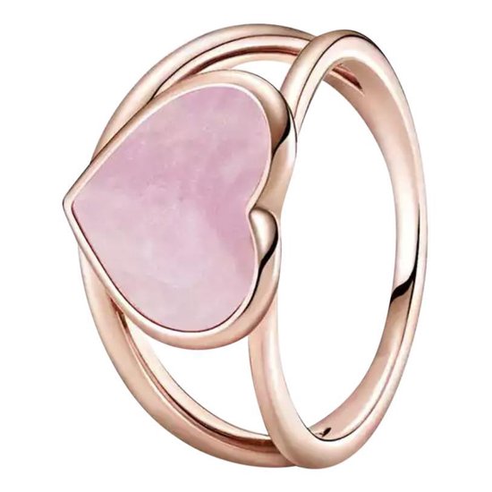 Zilveren Ringen | Ring Pink Mix Heart | Ring rosé | 925 Sterling Zilver |  Bedels... | bol.com