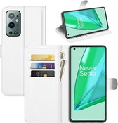 OnePlus 9 Pro hoesje - MobyDefend Kunstleren Wallet Book Case - Wit - GSM Hoesje - Telefoonhoesje Geschikt Voor: OnePlus 9 Pro