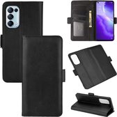 Oppo Find X3 Lite hoesje - MobyDefend Luxe Wallet Book Case (Sluiting Zijkant) - Zwart - GSM Hoesje - Telefoonhoesje Geschikt Voor: Oppo Find X3 Lite