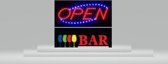 LED open bord + LED bar bord - Licht reclamebord - Nieuw model - verbeterde versie
