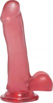 6.5 Inch Slim Cock with Balls - Pink - Realistic Dildos -